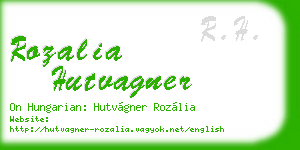 rozalia hutvagner business card