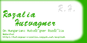 rozalia hutvagner business card